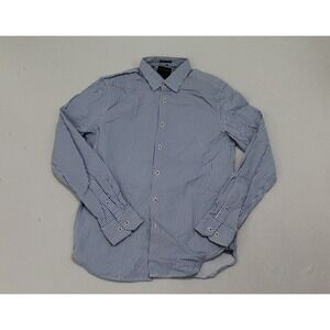 Ricky Singh‎ Cactus Man Striped Shirt Mens S Blue Excellent Slim Fit Button Up